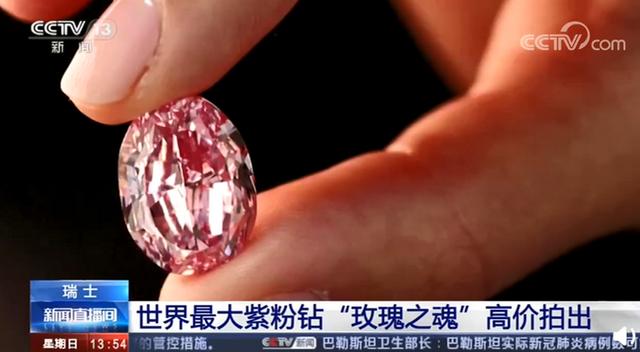 世界最大紫粉钻石卖出1.76亿元，样子曝光！网友：越稀有越珍贵
