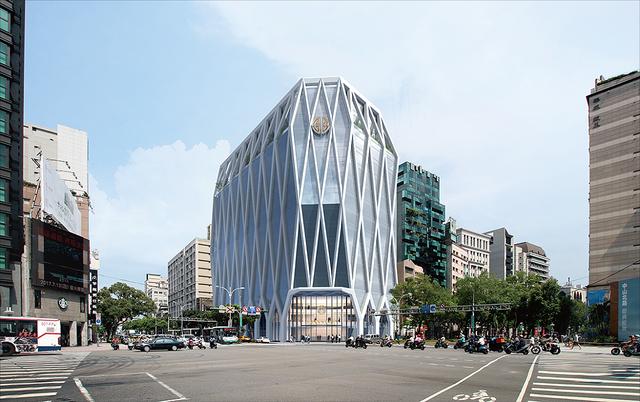 上海商业储蓄银行在台北建总部大楼，设计采用“钻石”造型